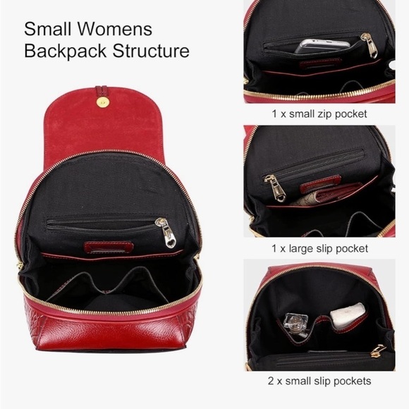 PIJUSHI Crocodile Leather Backpack Purse for Women Crocodile bag main image 14